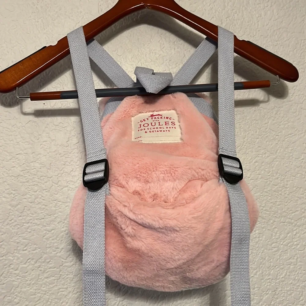 Joules Fuzzy Bunny Backpack
